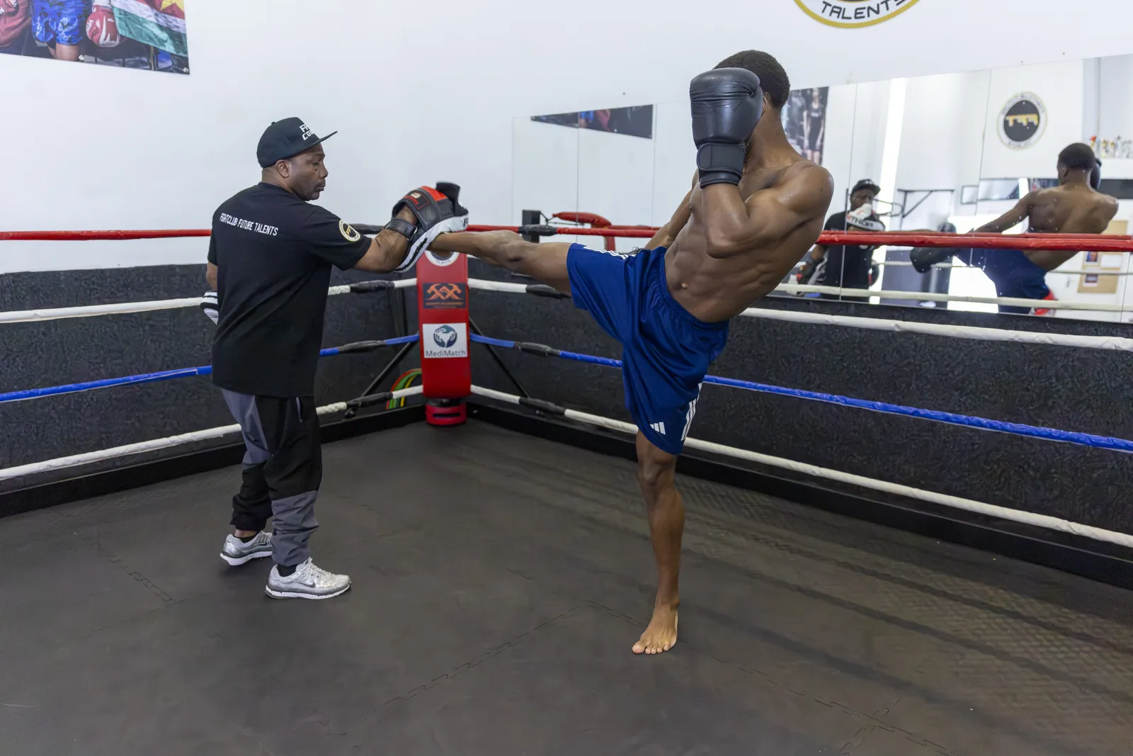 Wedstrijdtraining kickboksen bij Fightclub Future Talents